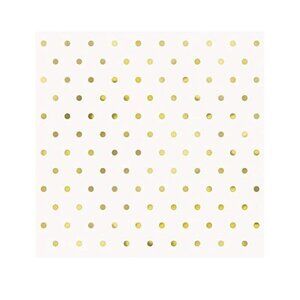 Unique Napkins Gold Dots 16 Count Paper Napkins